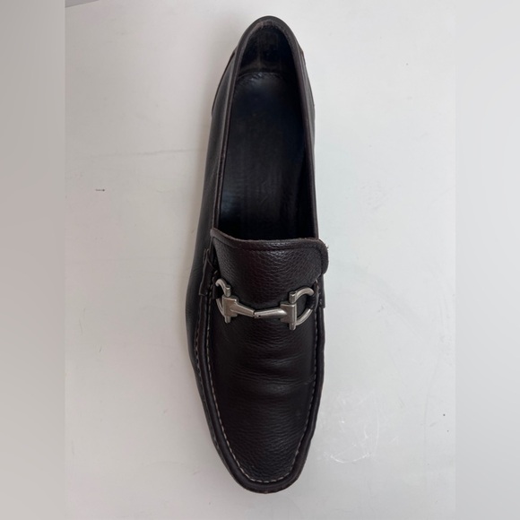 Salvatore Ferragamo Men’s Brown Leather Slip-on Driving Loafers Size 10 main image 16